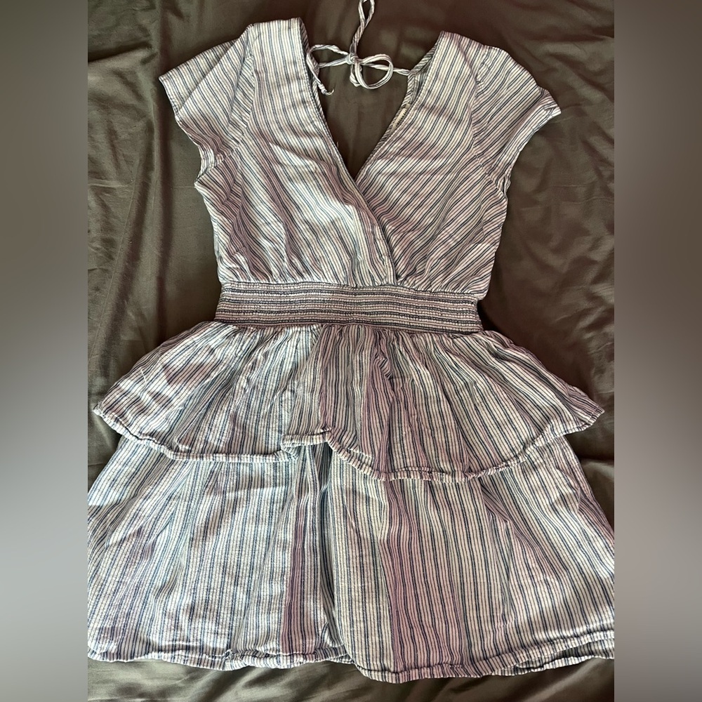 American Eagle Outfitters Blue and White Striped Dress
